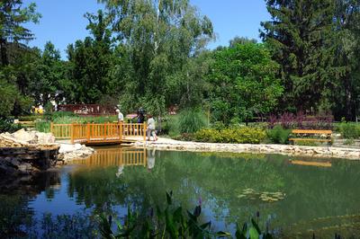 Siófok, Jókai park-stock-foto