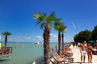 Siófok, a nagystrand (Siófok Beach)-stock-photo