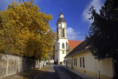 Nagymaros, Római katolikus templom-stock-foto