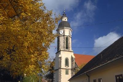 Nagymaros, Római katolikus templom-stock-foto