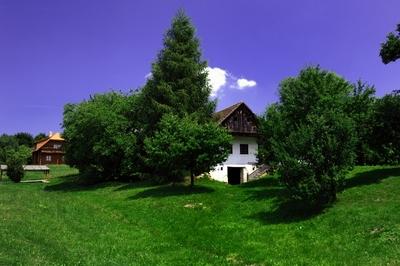 Őrségi táj Őriszentpéter határában-stock-foto