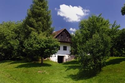 Őrségi táj Őriszentpéter határában-stock-foto
