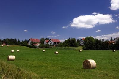 Őrségi táj Őriszentpéter határában-stock-foto