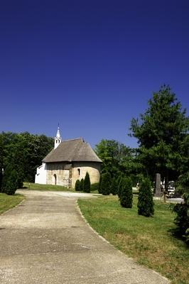 Nagylózs, Szent István római katolikus temetőkápolna-stock-foto