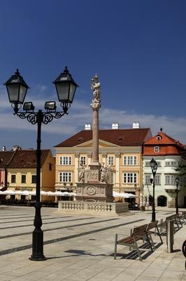 Győr, Széchenyi tér-stock-foto