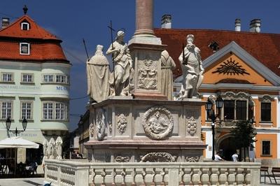 Győr, Széchenyi tér-stock-foto