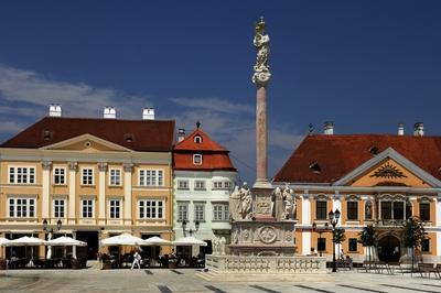 Győr, Széchenyi tér-stock-foto