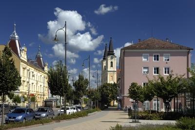 Zalaegerszeg megszépült városközpontja-stock-foto