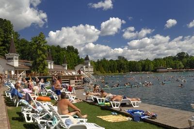 Hévízi Tófürdő-stock-foto