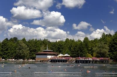 Hévízi Tófürdő-stock-foto