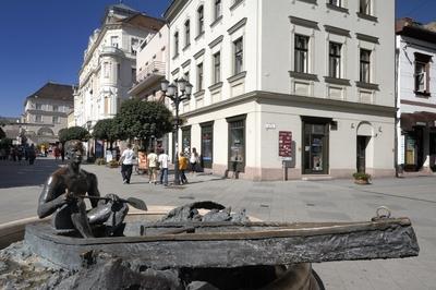 Győr, Széchenyi tér-stock-foto