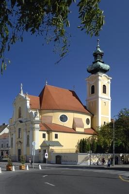 Győr, Kármelita Templom és Rendház-stock-foto