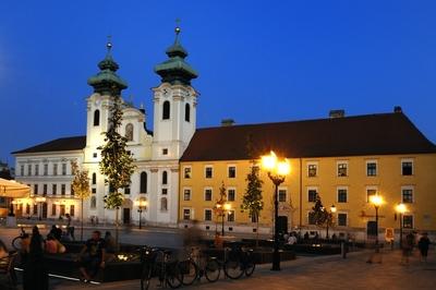 Győr belvárosa, Széchenyi tér-stock-photo