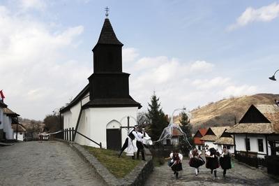 Hollókői Húsvéti Fesztivál-stock-foto