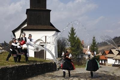Hollókői Húsvéti Fesztivál-stock-foto