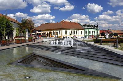 Gyula, Kossuth tér-stock-foto