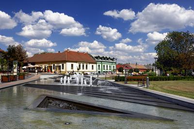 Gyula, Kossuth tér-stock-foto