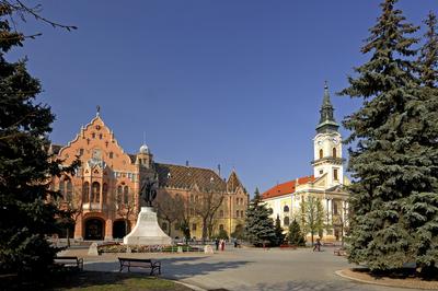Kecskemét, Kossuth tér-stock-foto