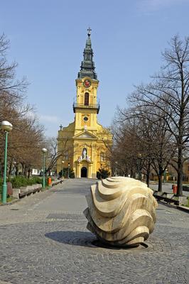 Kiskunfélegyháza, Sarlós Boldogasszony-templom-stock-foto