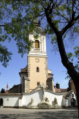Kecskemét, Szent Miklós-templom-stock-foto
