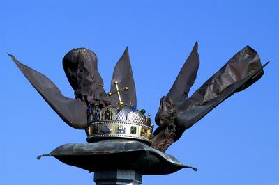 Szarvas, Millenniumi Emlékszobor-stock-foto