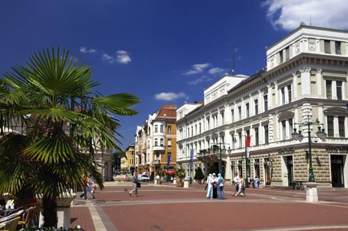 Szeged, Kárász utca-stock-foto