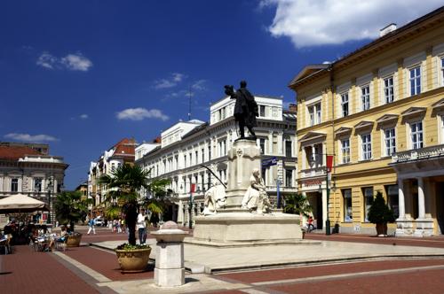 Szeged, Klauzál tér-stock-foto
