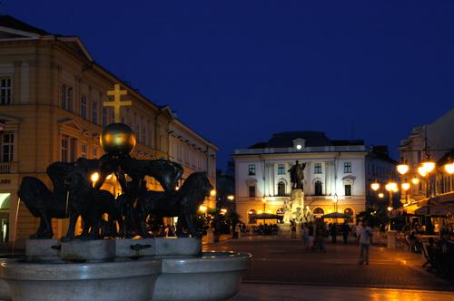Szeged, Millenniumi díszkút-stock-foto