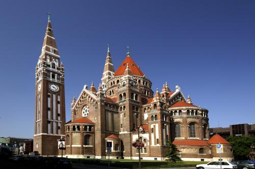 Szeged, Fogadalmi templom-stock-foto