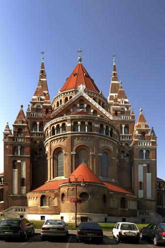 Szeged, Fogadalmi templom-stock-foto