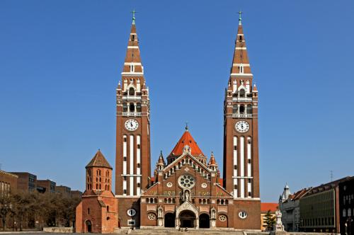 Szeged, Fogadalmi templom-stock-foto