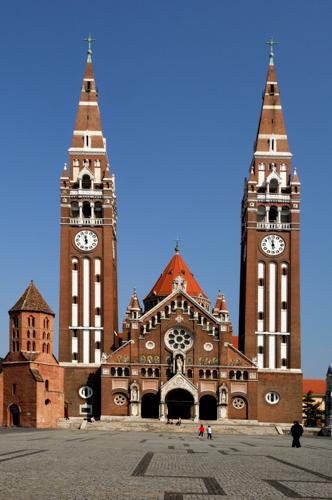 Szeged, Fogadalmi templom-stock-foto