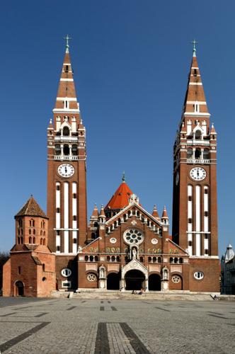 Szeged, Fogadalmi templom-stock-foto