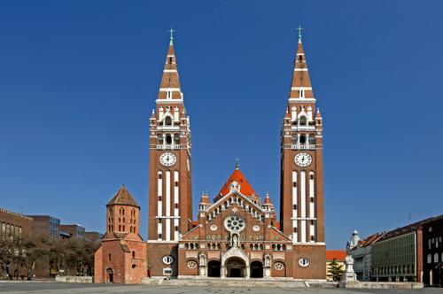 Szeged, Fogadalmi templom-stock-foto
