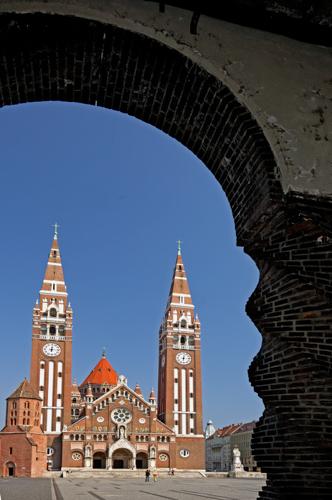 Szeged, Fogadalmi templom-stock-foto
