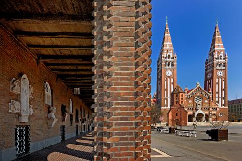 Szeged, Fogadalmi templom-stock-foto