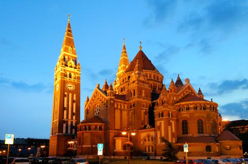 Szeged, Fogadalmi templom-stock-foto