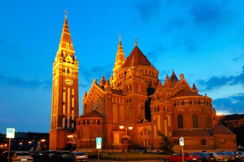 Szeged, Fogadalmi templom-stock-foto