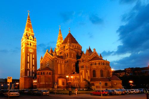 Szeged, Fogadalmi templom-stock-foto