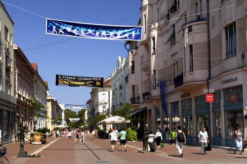 Szeged, Kárász utca-stock-foto