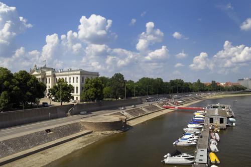 Szeged, Tisza-part-stock-foto
