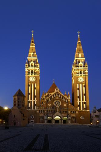 Szeged, Fogadalmi templom-stock-foto