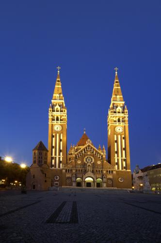 Szeged, Fogadalmi templom-stock-foto