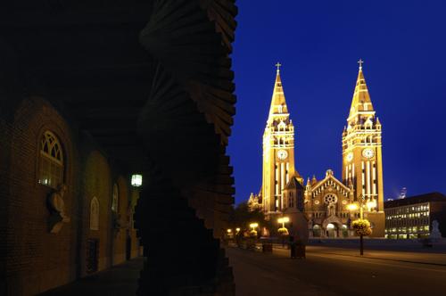 Szeged, Fogadalmi templom-stock-foto