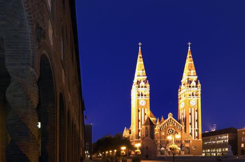 Szeged, Fogadalmi templom-stock-foto