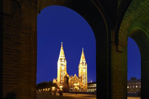 Szeged, Fogadalmi templom-stock-foto