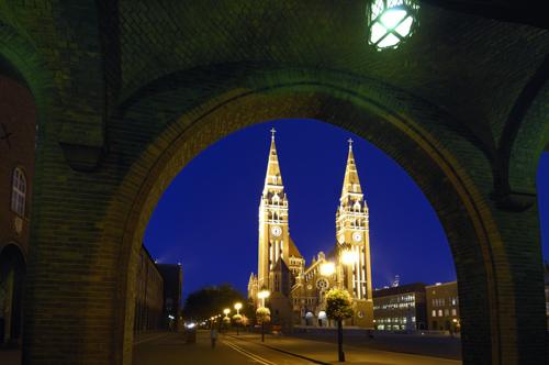 Szeged, Fogadalmi templom-stock-foto