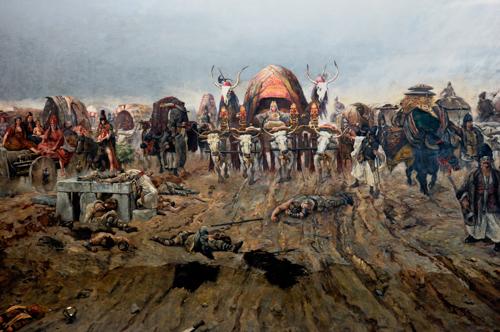 Ópusztaszer, Feszty-körkép-stock-foto