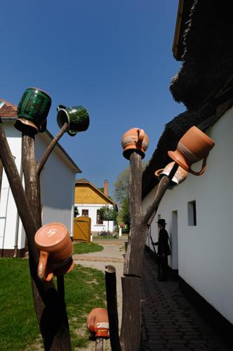 Ópusztaszer, Szabadtéri néprajzi gyűjtemény-stock-foto