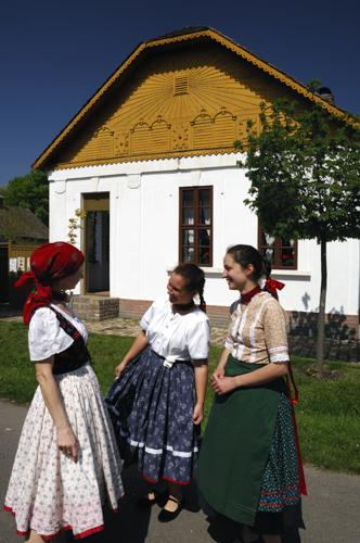 Ópusztaszer, Szabadtéri néprajzi gyűjtemény-stock-foto